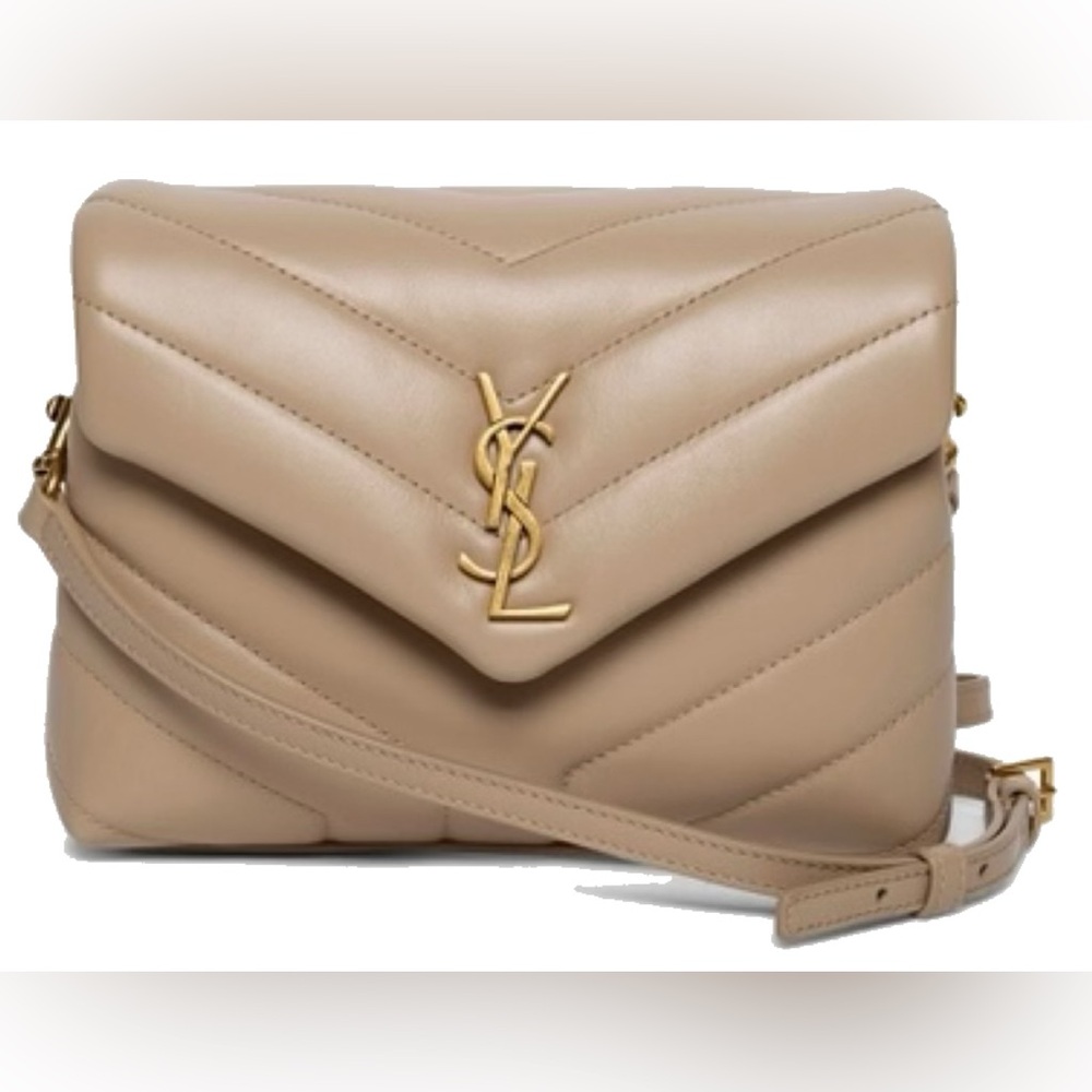 Saint Laurent Toy Loulou Bag in Beige